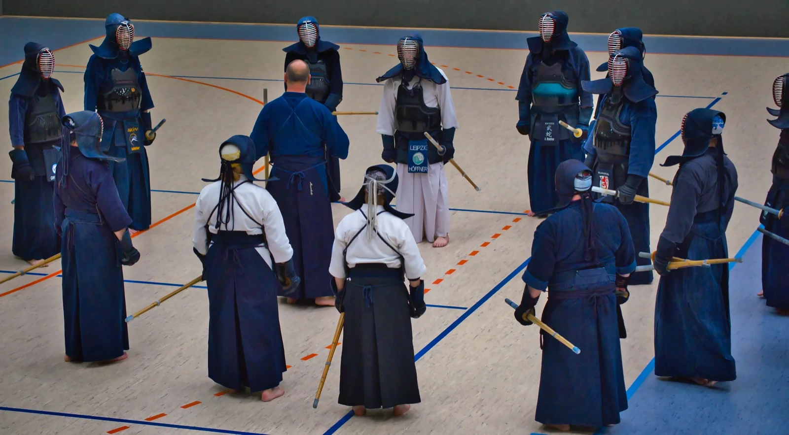 Teilnehmer des Kendo-Lehrgangs